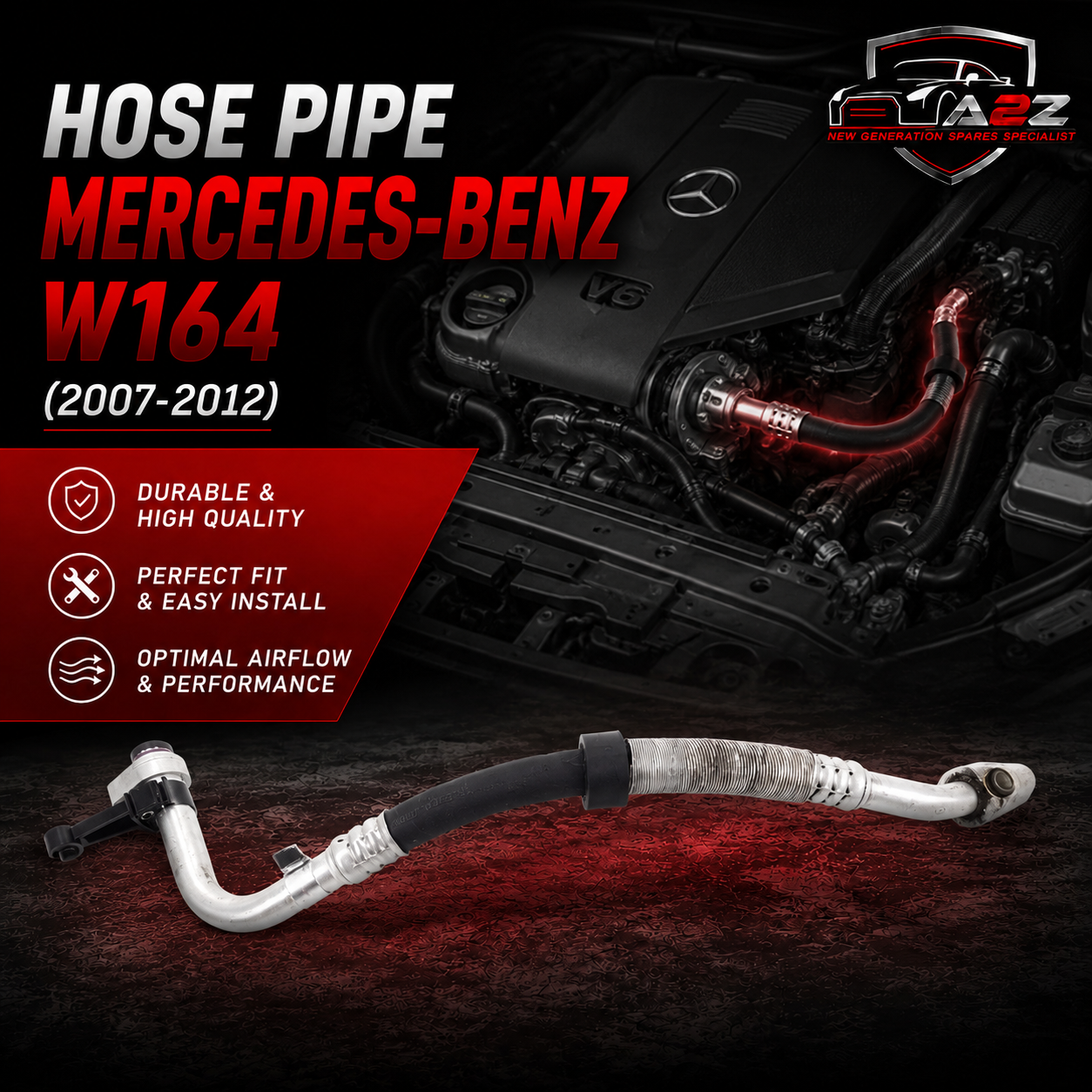 Hose Pipe A1648301915 Compatible With Mercedes-Benz W164