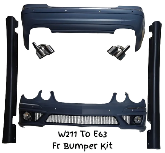 Front & Rear Bumper Kit FRBK213 Compatible With Mercedes Benz W211 To E63