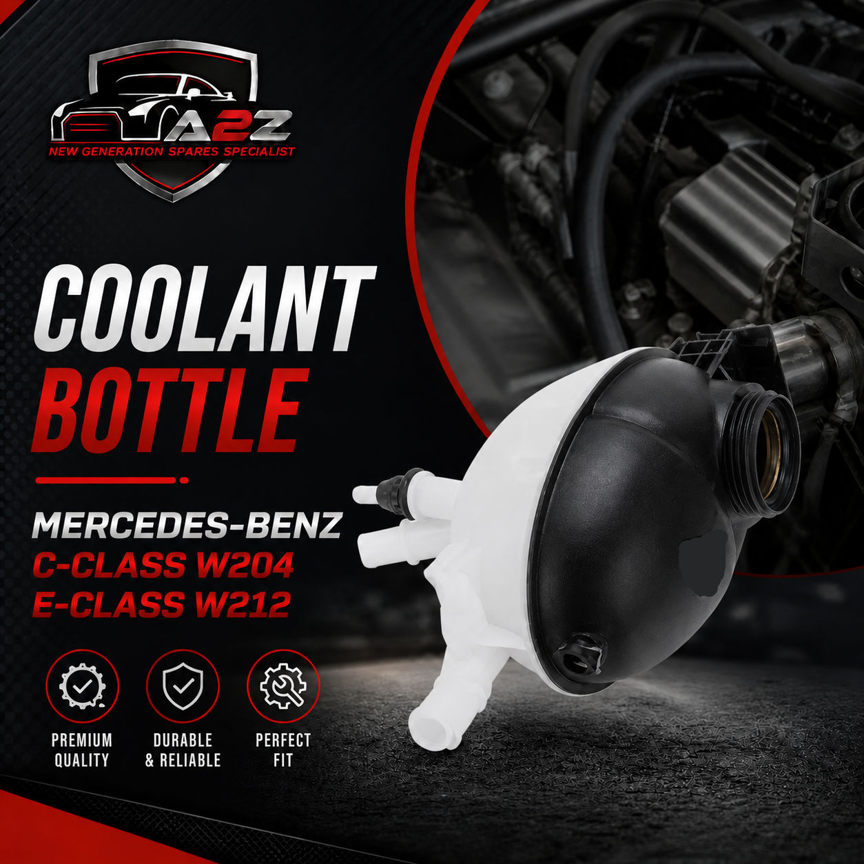 Coolant Bottle 2045000549 2045000749 A2045000049 A2045000549 A2045000749 COMPITABLE WITHMERCEDES-BENZ C-CLASS W204 E-CLASS W212 Tag-B-16