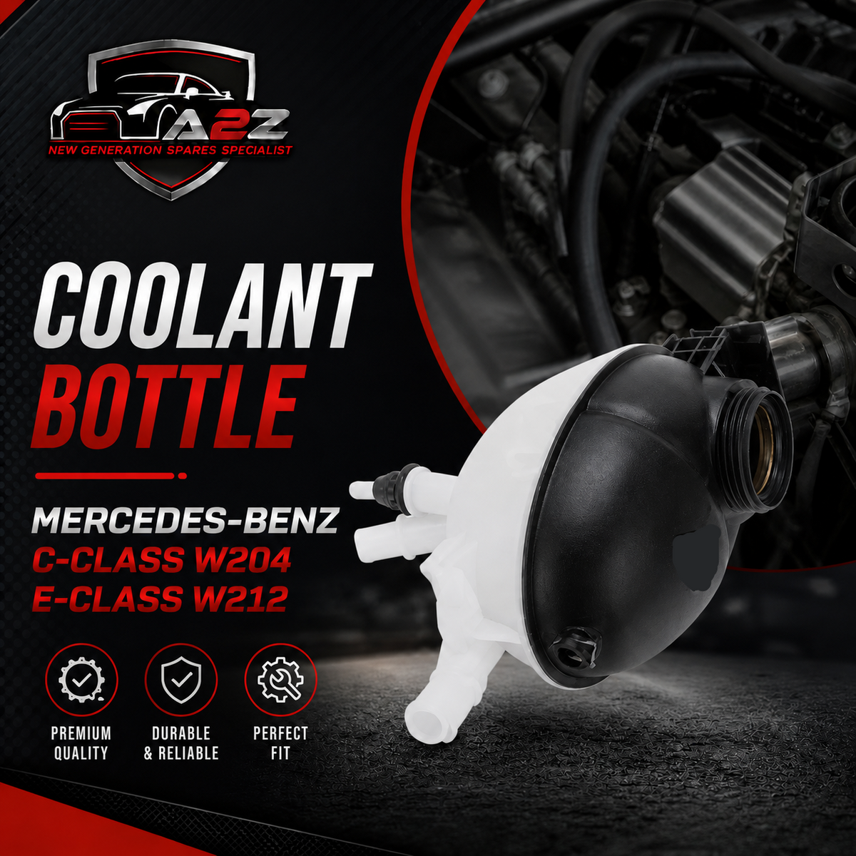 Coolant Bottle 2045000549 2045000749 A2045000049 A2045000549 A2045000749 COMPITABLE WITHMERCEDES-BENZ C-CLASS W204 E-CLASS W212 Tag-B-16
