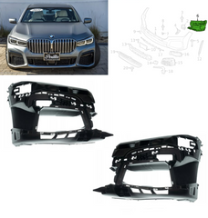 Fog Lamp Bracket Left 51118073991 & Right 51118073992 Compatible With BMW 7 SERIES G12 (2020-2022) Tag No.1802