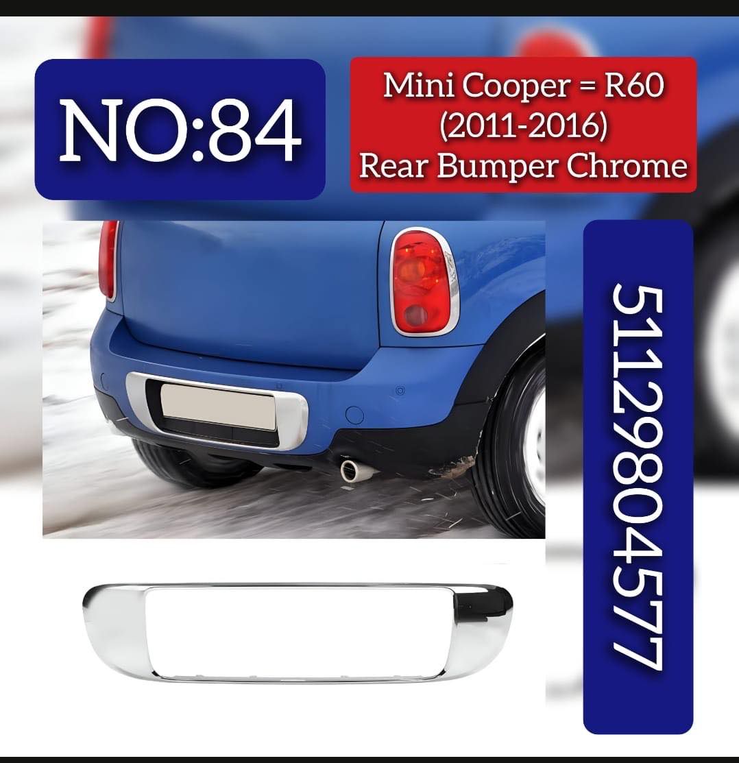 Rear Bumper Chrome 51129804577 Compatible With Mini Cooper R60 (2011-2016) Tag No.84