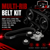 Multi Rib Belt Kit 6PK1660K5 Compatible With BMW 1 (F21), 3 (F30, F80), 3 Gran Turismo (F34), 5 (F10), 5 (G30, F90), X3 (F25), X3 (G01, F97, G08), X4 (G02, F98) (CONTINENTAL)