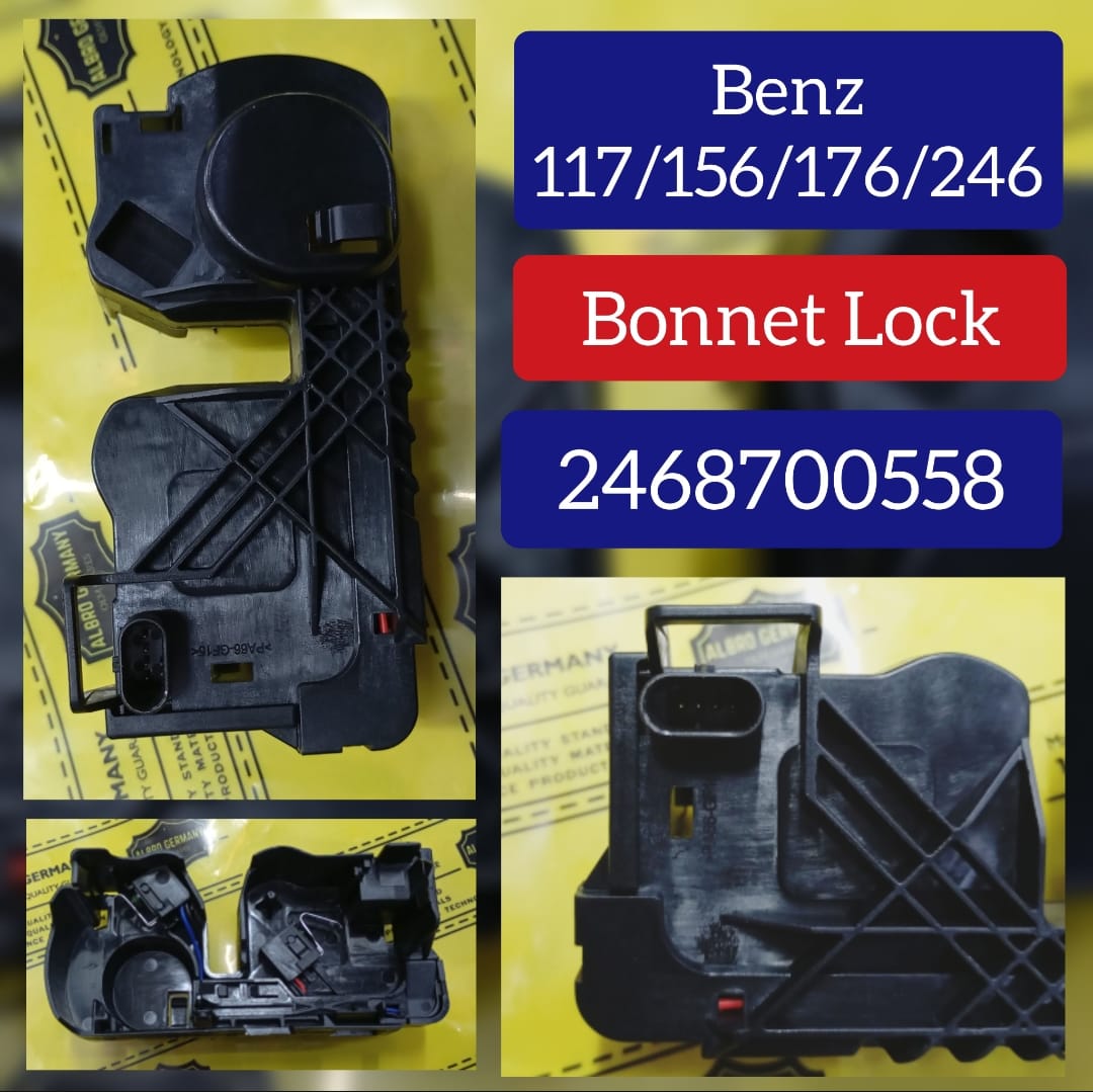 Hood Safety Catch With Alarm Switch 2468700558 A2468700558 Compatible With MERCEDES-BENZ A-CLASS (W176) B-CLASS Sports Tourer (W246, W242) (2014-21)