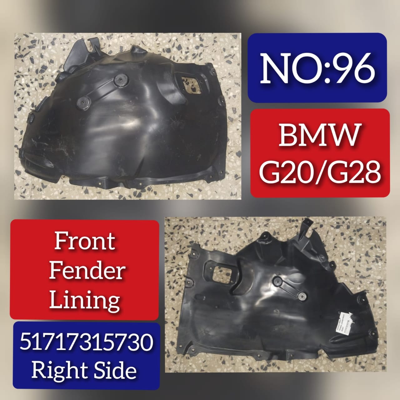 Front Right  Fender Liner 51717315730 Compatible With BMW 3  Series  G20, G80, G28 Tag-FE-96