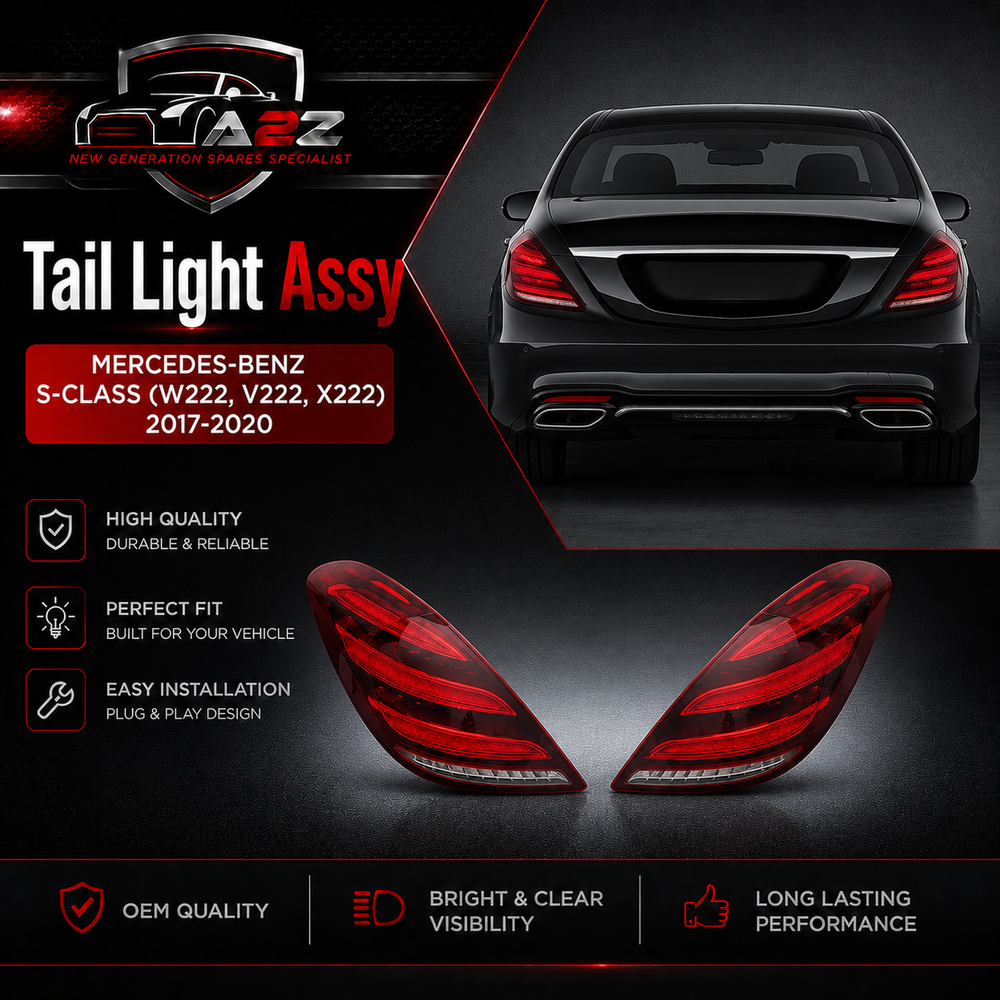 Tail Light Rear Lamp Compatible With MERCEDES-BENZ S-CLASS (W222, V222, X222) 2017-2020 Tail Light Rear Lamp Left  A2229066904 2229066904 & Right A2229067004 2229067004