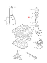 Oil Cooler Assembly 06E115405C Compatible With Audi A4 A5 A6 Q5 Q7  Tag-O-123