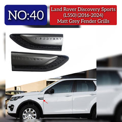 Matt Grey Fender Grills Compatible With Land Rover Discovery Sports (L550) (2016-2024) Tag No.40