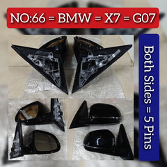 Mirror Assembly Electric Folding/Turn Signal Complete Door Wing Mirror Left & Right (5 Pin) Compatible With BMW X7 G07 Tag-SMA-66