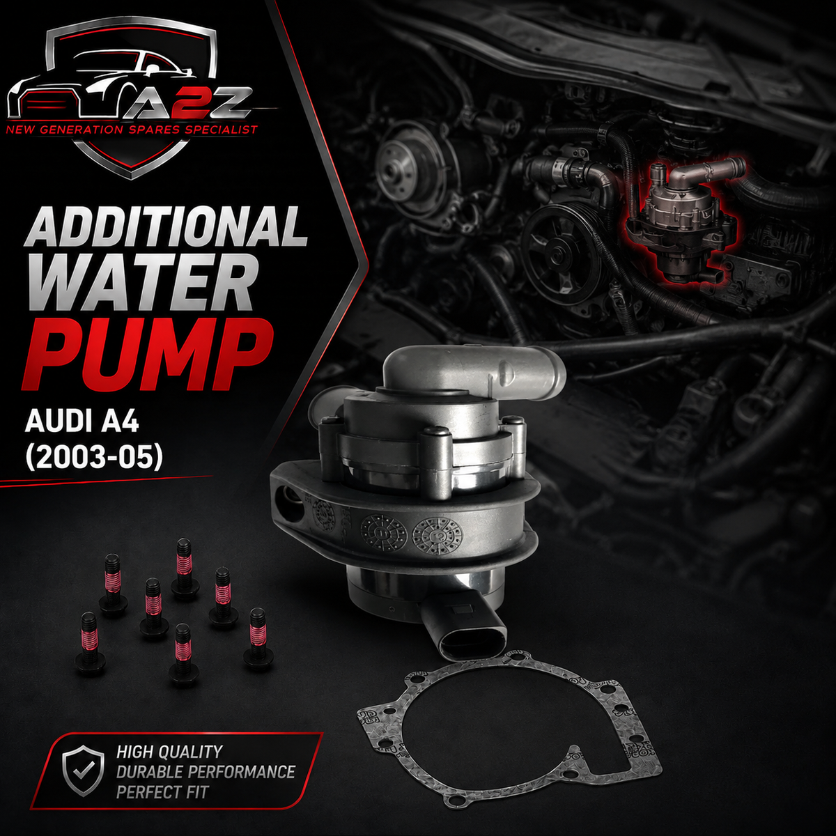 Additional Water Pump 06C121601 Compatible With Audi A4 (2003-05) A6L (2005-12)