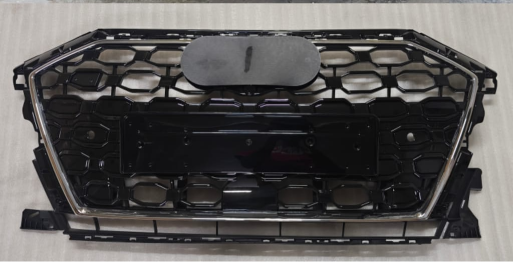 RS3 Black And Chrome Honeycomb Show Grill Compatible With Audi = A3 (2021-24) Tag No.103