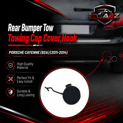 Rear Bumper Tow Towing Cap Cover Hook Left 95850544900 Right 95850545000  Compatible with PORSCHE CAYENNE (92A) (2011-2014) Tag No.140