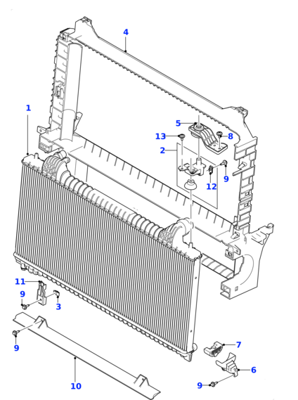 Radiator T2H7868 Compatible with JAGUAR T2H7868