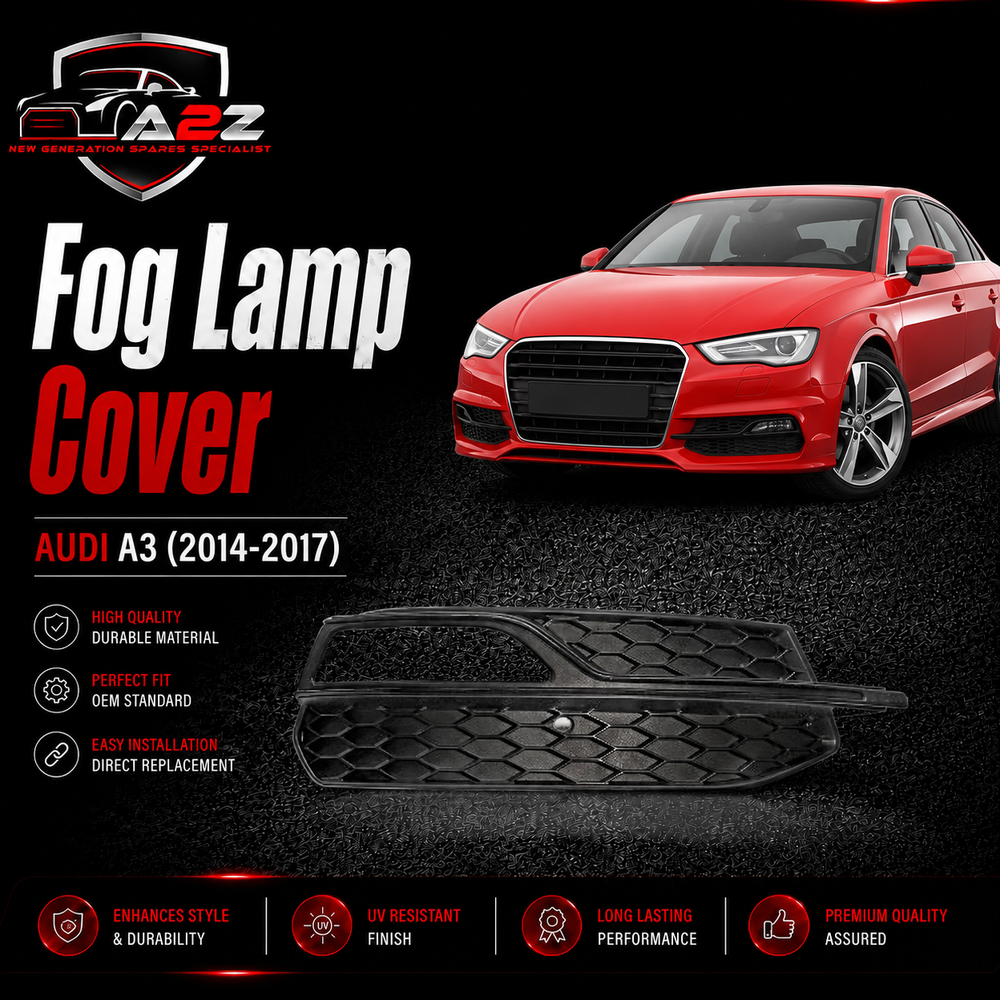Fog Lamp Cover Fog Lamp Cover Left 8V3807681G & Right 8V3807682G 8V3807681G9B9 Compatible With AUDI A3 (2014-2017) Tag No.2