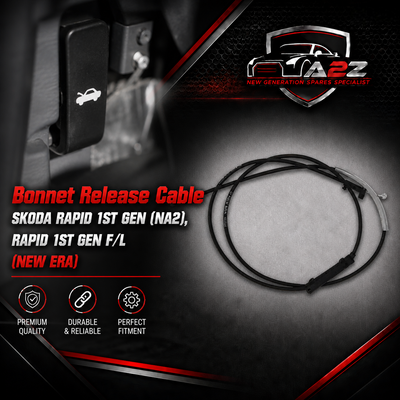 Bonnet Release Cable NEC4360 Compatible With SKODA RAPID 1ST GEN (NA2) RAPID 1ST GEN F/L (NEW ERA)