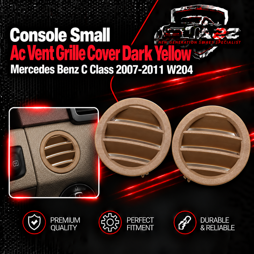 Console Small Ac Vent Grille Cover Dark Yellow 20468067878K20 20468068878K20 Compatible With Mercedes Benz C Class 2007-2011 W204