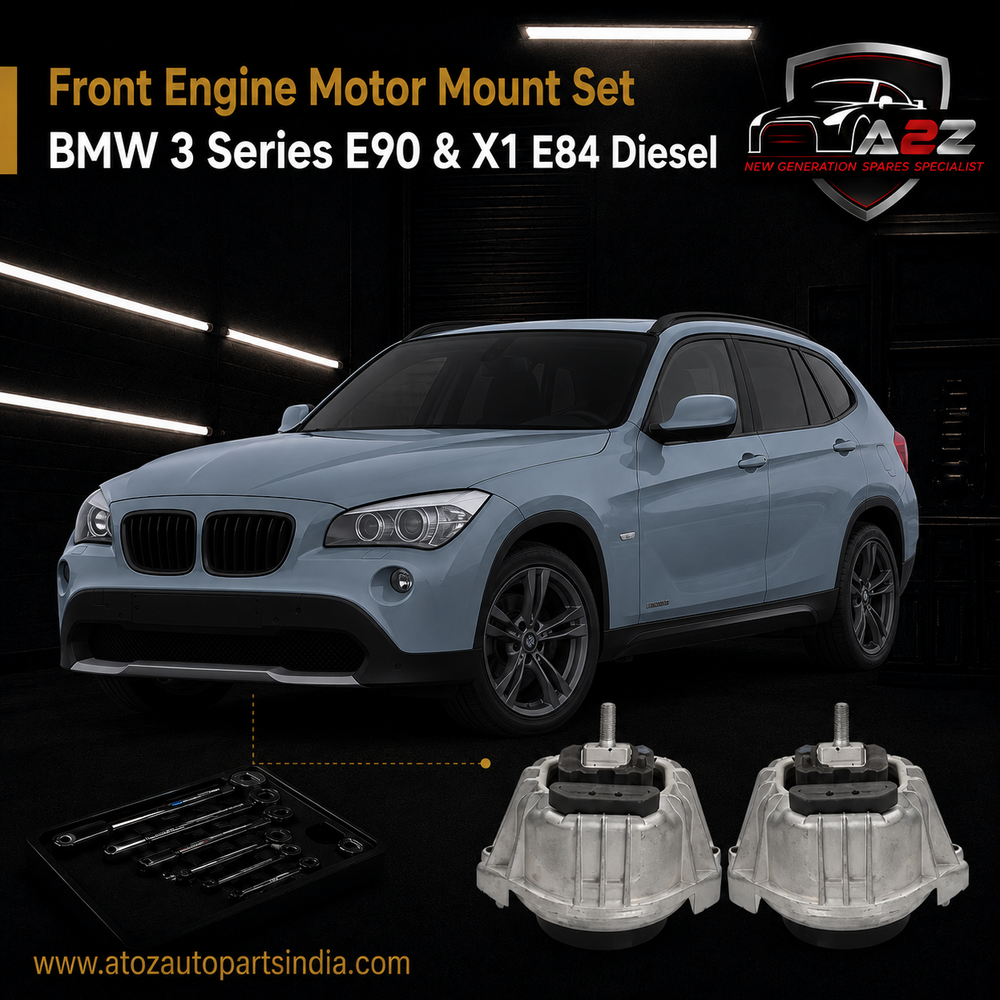 Front Engine Motor Mount Set Compatible With BMW 3 Series E90 &  X1 E84  Diesel Engine Motor Mount Left 22116768800 & Right 22116768799