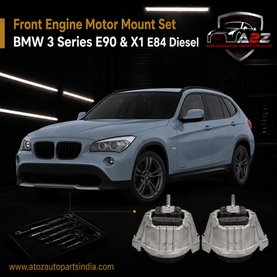Front Engine Motor Mount Set Compatible With BMW 3 Series E90 &  X1 E84  Diesel Engine Motor Mount Left 22116768800 & Right 22116768799