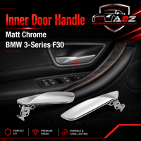 Inner Door Handle Set (Set Of 2) Matt Chrome Compatible With BMW 3-Series F30