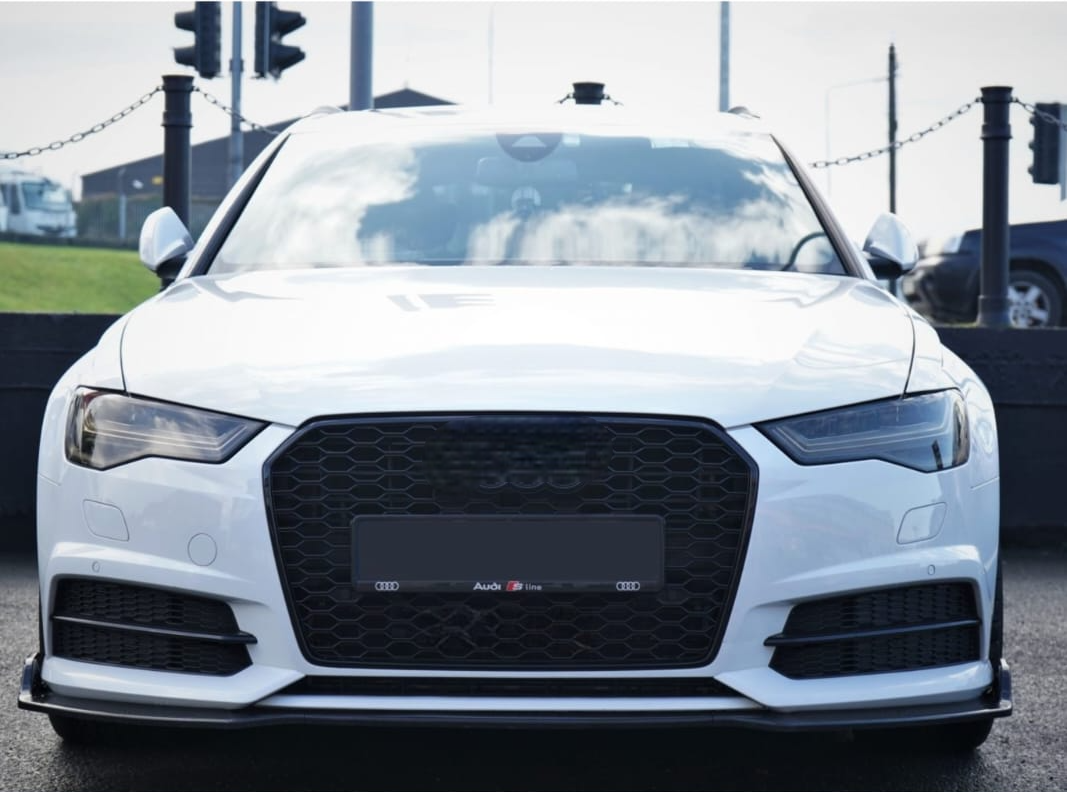 RS6 Full Black Honeycomb Show Grill Compatible With Audi A6 C7 Facelift(2016-18) Tag No.64