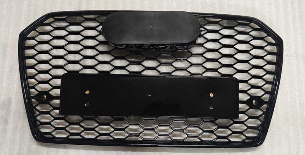RS6 Full Black Honeycomb Show Grill Compatible With Audi A6 C7 Facelift(2016-18) Tag No.64