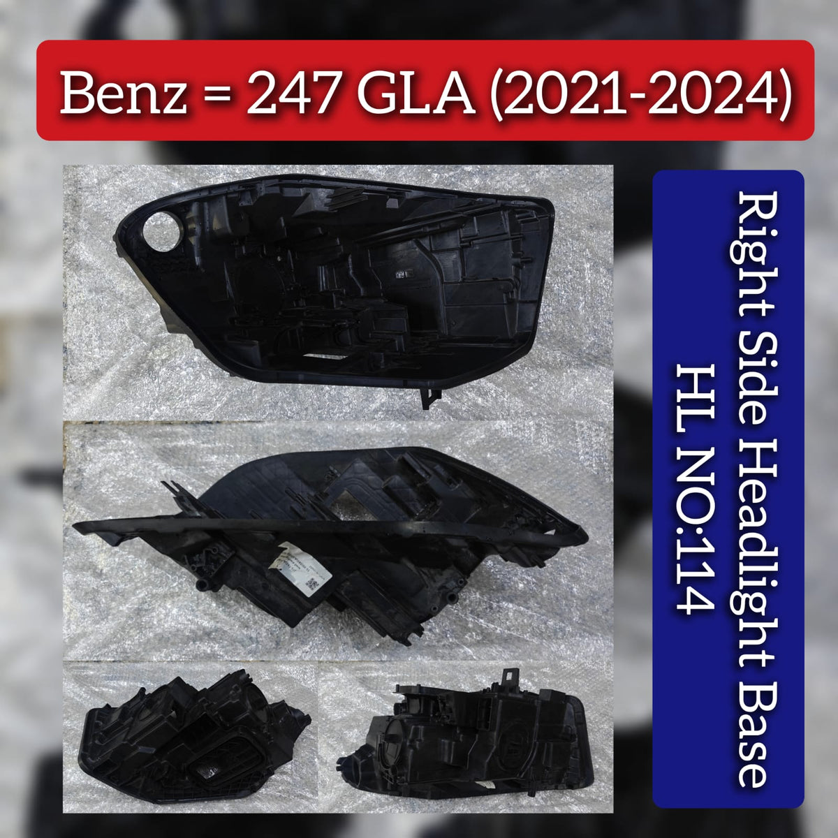 Headlight Base Compatible With Mercedes Benz W247 GLA (2021-2024) Tag No.114
