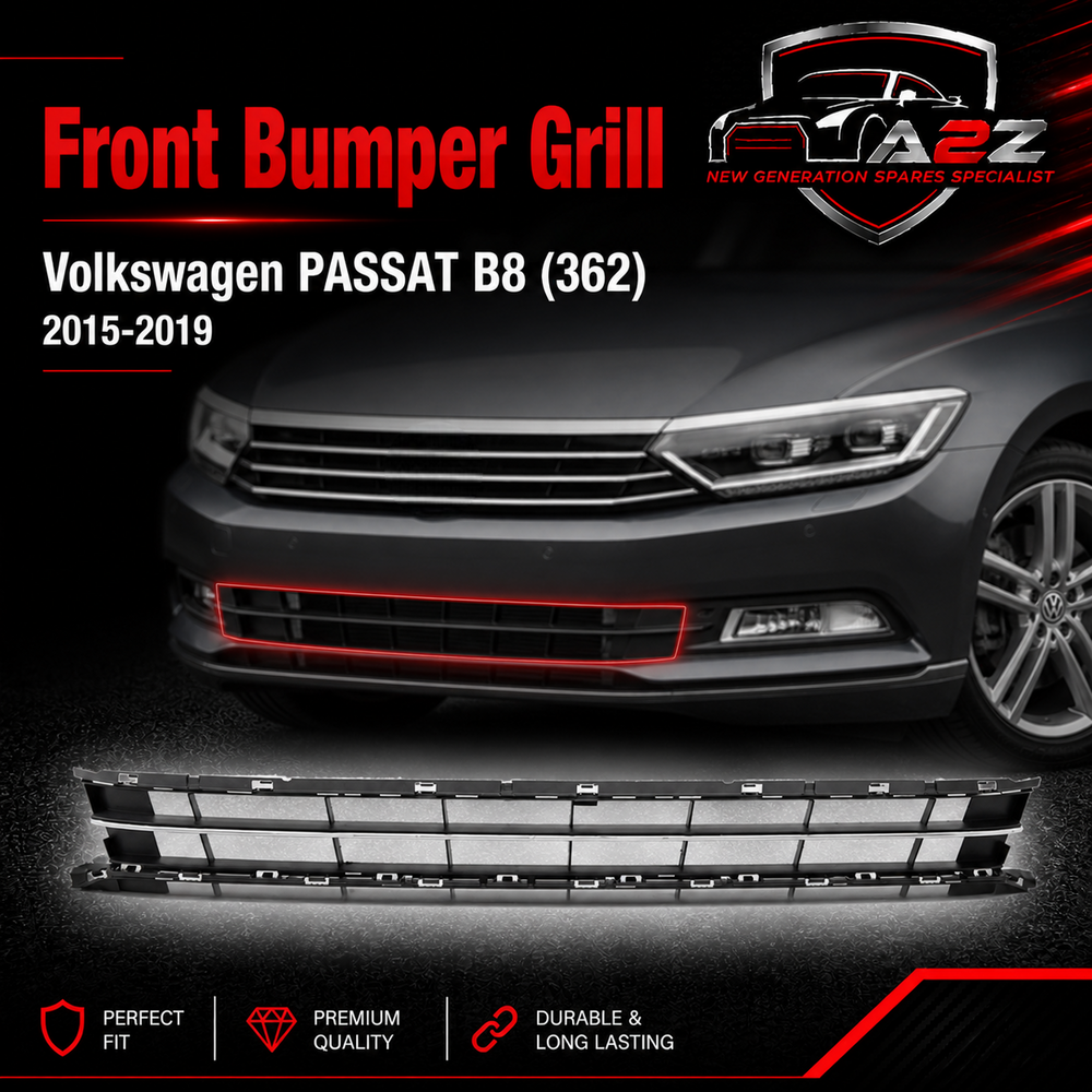 Front Bumper Grill 3G0853671 3G0853677A9B9 3G0853677A 3G0853677A9B9 Compatible With Volkswagen PASSAT B8 (362) Tag No.171