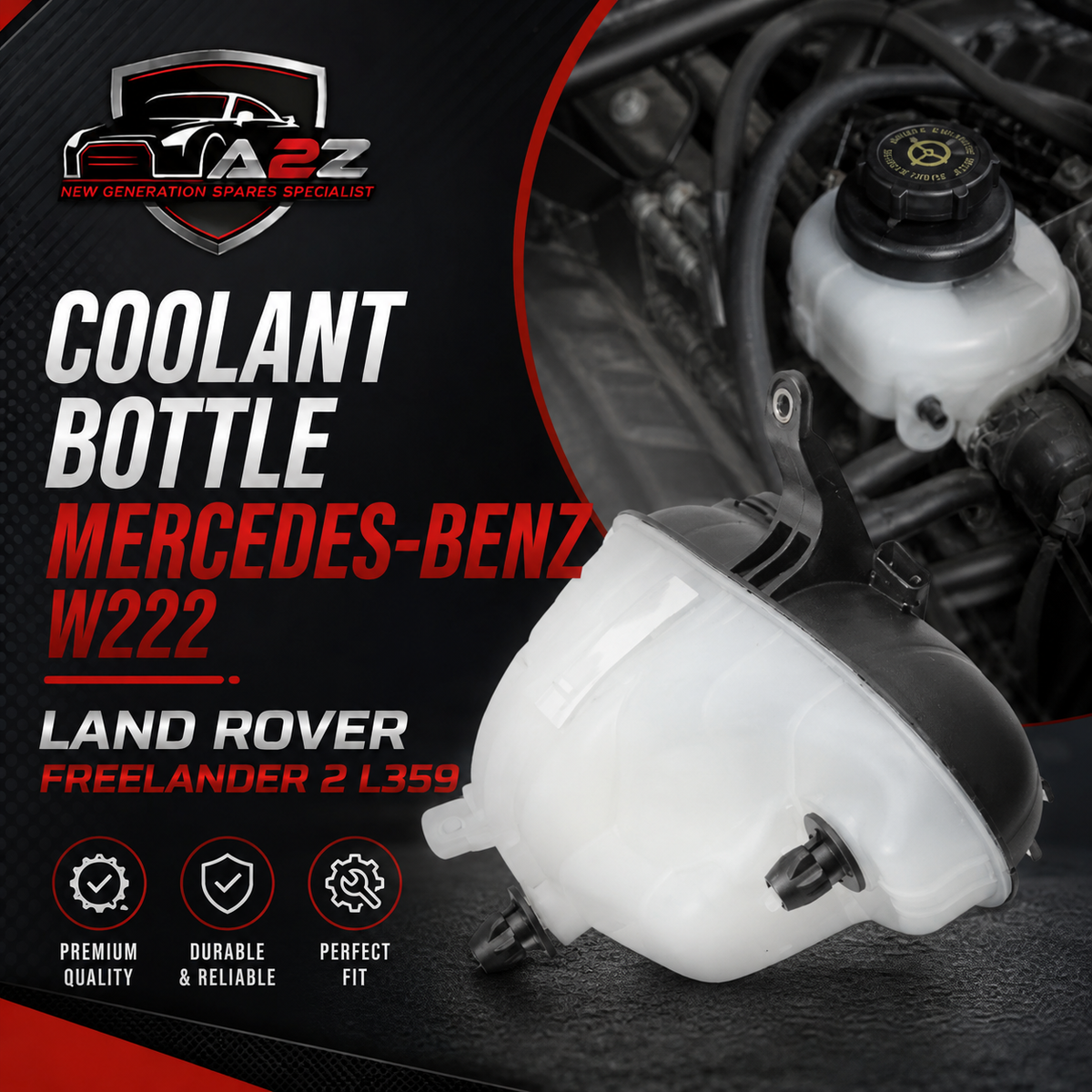 Coolant Bottle 2225000849 A2225000849  For MERCEDES-BENZ S-CLASS W222, V222, X222 Tag-B-58