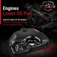 Engines Lower Oil Pan 059103602AB Compatible With Audi Q7 (4LB) 3.0 TDI Quattro 2007-2015, Volkswagen Touareg 7P 3.0 V6 TDI 2010-2018