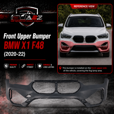 Front Upper Bumper 51119451691 Compatible With  BMW X1 F48 (2020-22) Tag No.455