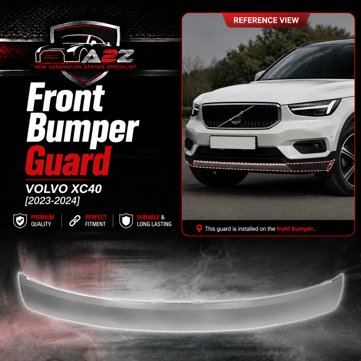 Front Bumper Guard 32273897 Compatible With VOLVO XC40 [2023-2024]
