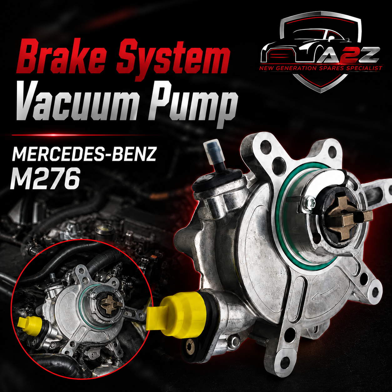 Brake Vacuum Pump 2762300365 Compatible With Mercedes Benz M276