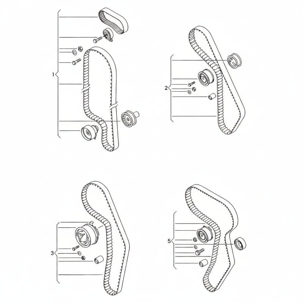 Timing Belt Kit CT1028K3 038198119A Compatible With SKODA FABIA II (542) OCTAVIA II (1Z3) | LAURA (CONTINENTAL)