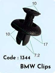 Clips (Set of 10) Code:1344 Compatible With BMW