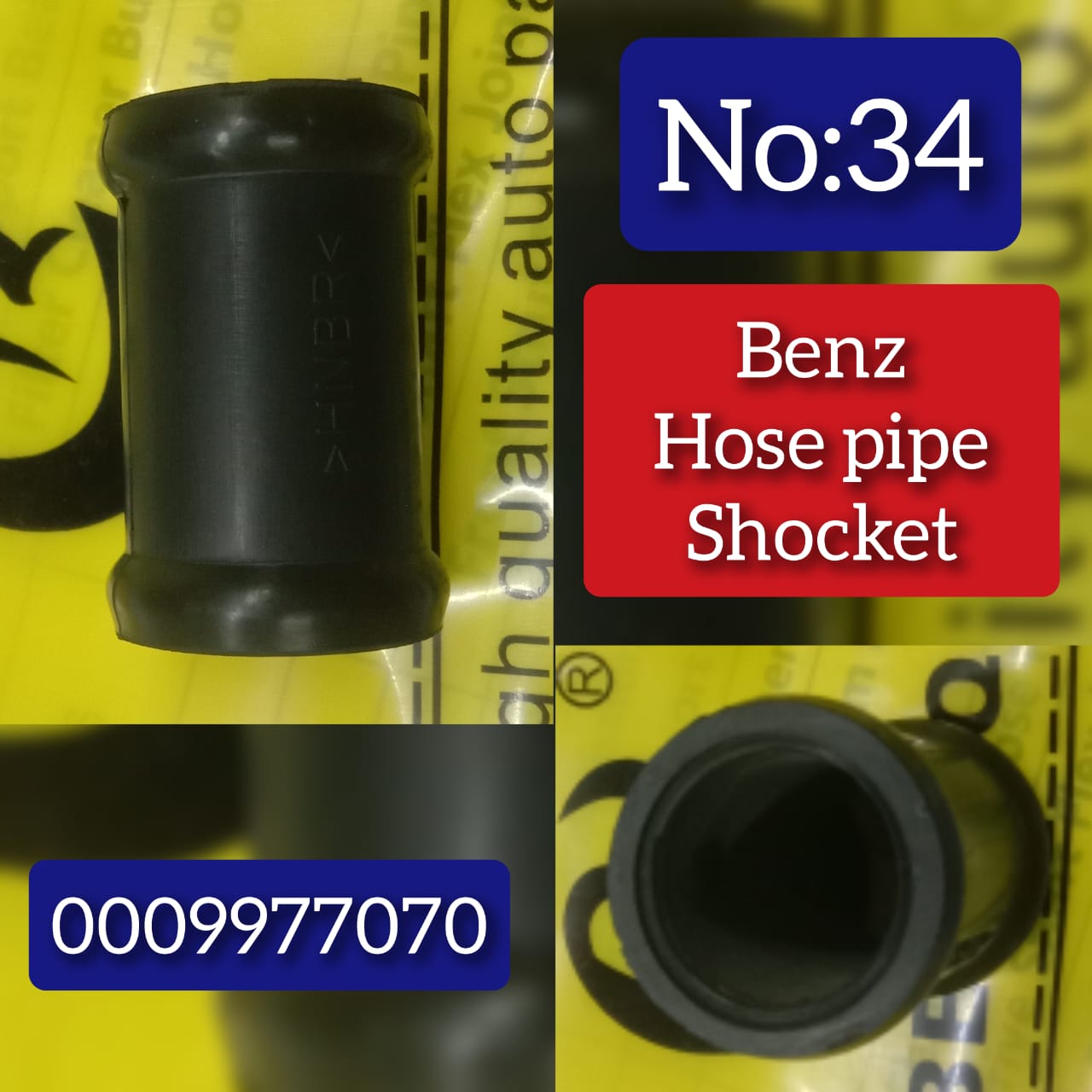 Hose Pipe Shocket 0009977070 A0009977070 Compatible With Mercedes Benz C-Class (W205) Tag No.34