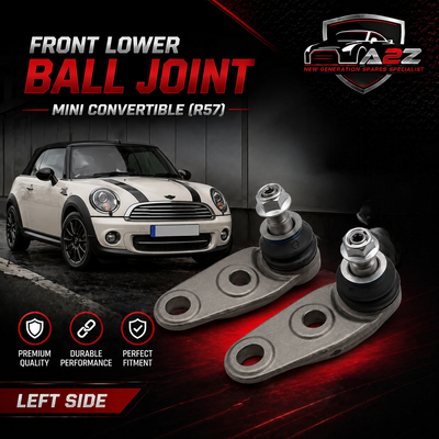 RigFront Lower Ball Joint ht 31126772304 & Left 31126772303 Set Compatible With MINI (R56) & MINI CLUBMAN (R55) & MINI CLUBVAN (R55)  & MINI Convertible (R57)