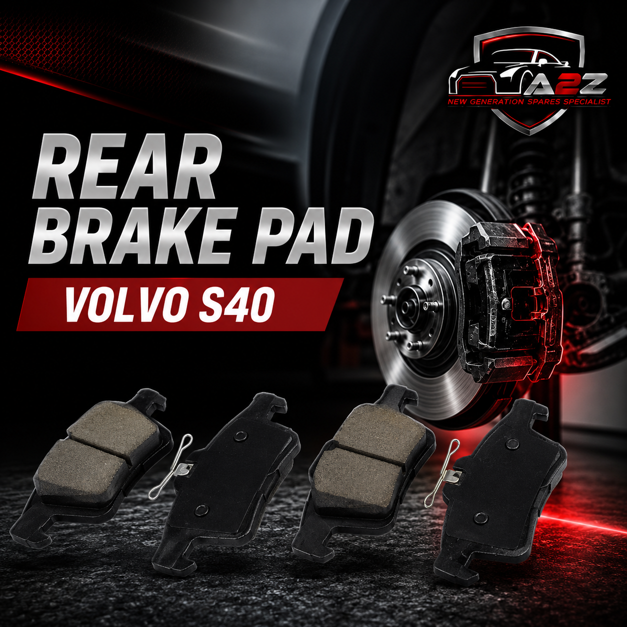 Rear Brake Pad Set 32373164 Compatible With VOLVO S40
