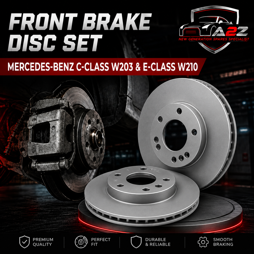 Front Brake Disc Set 2034210312 Compatible With MERCEDES-BENZ C-CLASS W203 & E-CLASS W210