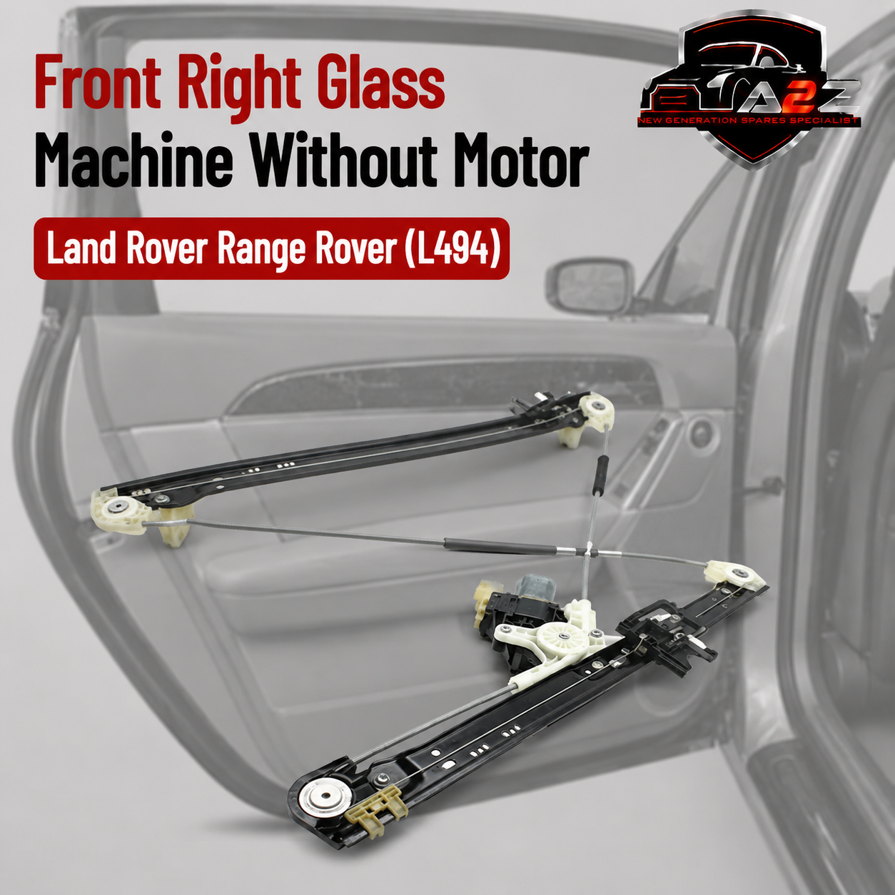 Front Right Glass Machine Without Motor LR077817 Compatible With Land Rover Range Rover (L494)