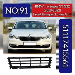 Front Bumper Lower Grill 51117415561 Compatible With BMW 6 SERIES GT G32 (2018-2022) Tag No.91
