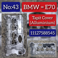 Tapit Cover (Aluminium) 11127588545 11127566283 Compatible With BMW X5 (E70) Tag No.43