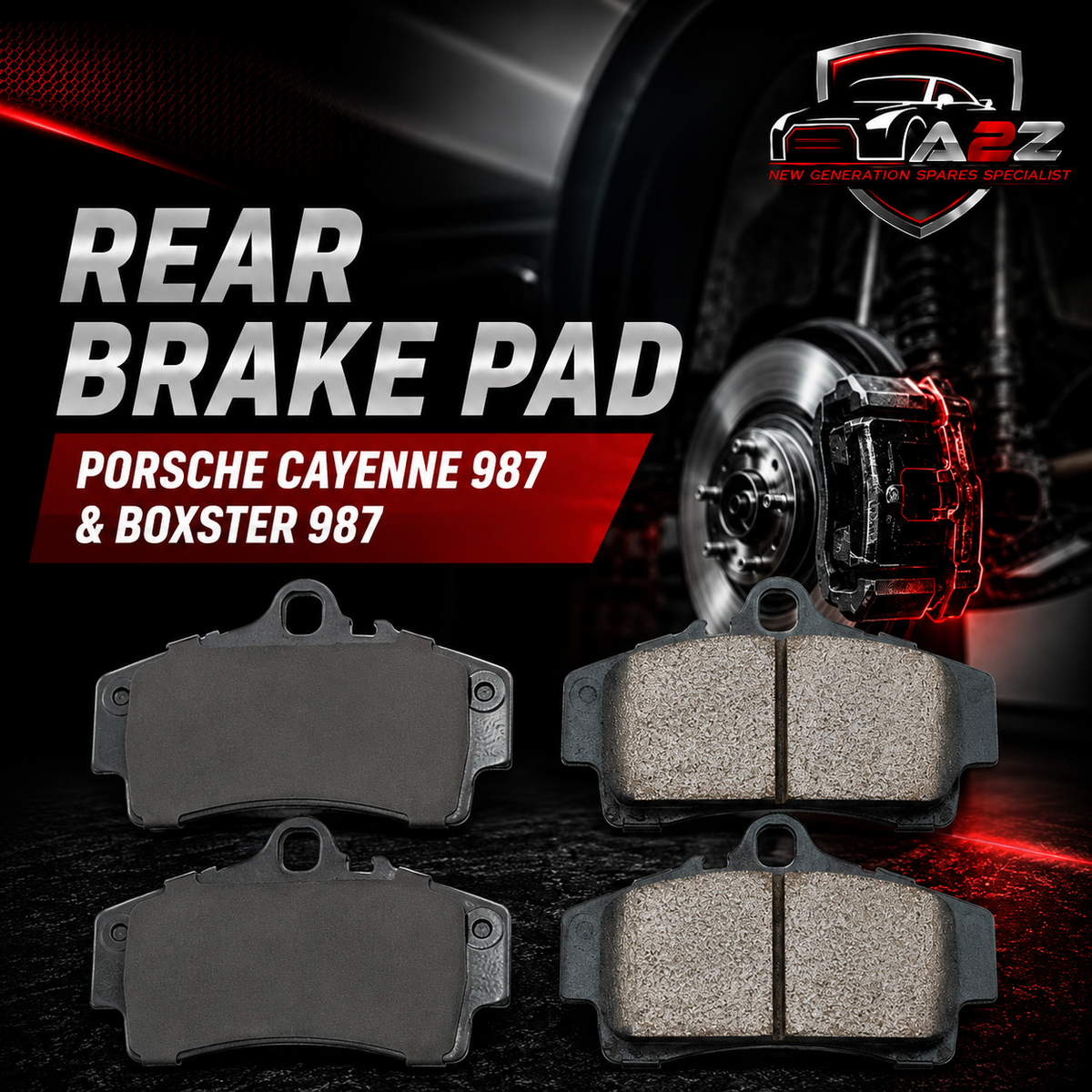 Rear Brake Pad 98635293910 2179203 P65008 Compatible With PORSCHE CAYENNE 987 & BOXSTER 987