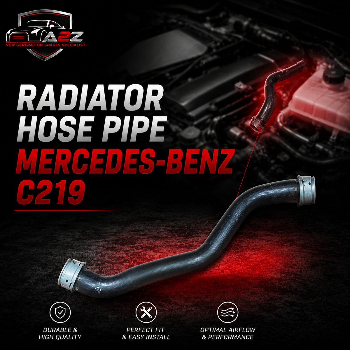 Radiator Hose Pipe 2115015382 A2115015382 Compatible With MERCEDES-BENZ & CLS (C219) & E-CLASS (W211) Tag No.537
