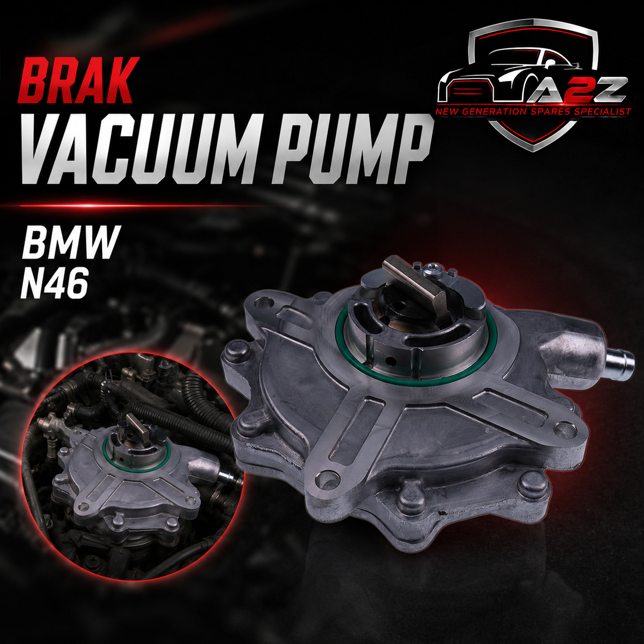 Brake Vacuum Pump 11667542498 Compatible With BMW N46