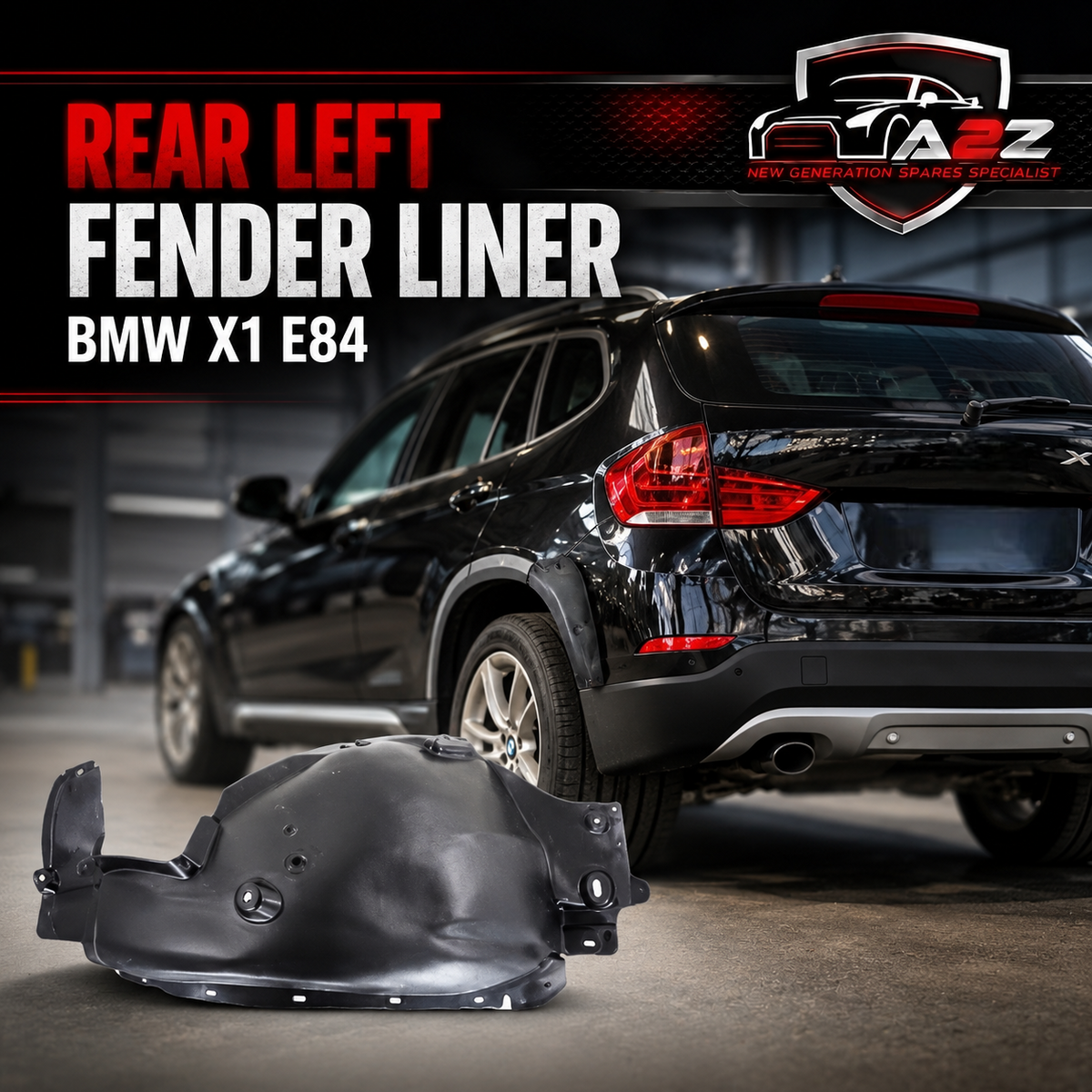 Rear Left Fender Liner 51712990089 Compatible With  BMW X1 E84 Tag-FE-49