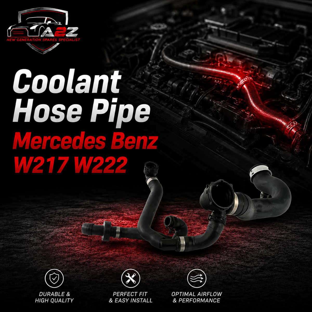 Coolant Hose Pipe 2225015101 Compatible With Mercedes Benz W217 W222 Tag No.1004