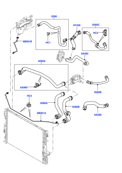 Radiator Hose Pipe LR006135 Compatible With LAND ROVER FREELANDER L359 LR2 Tag-H-312