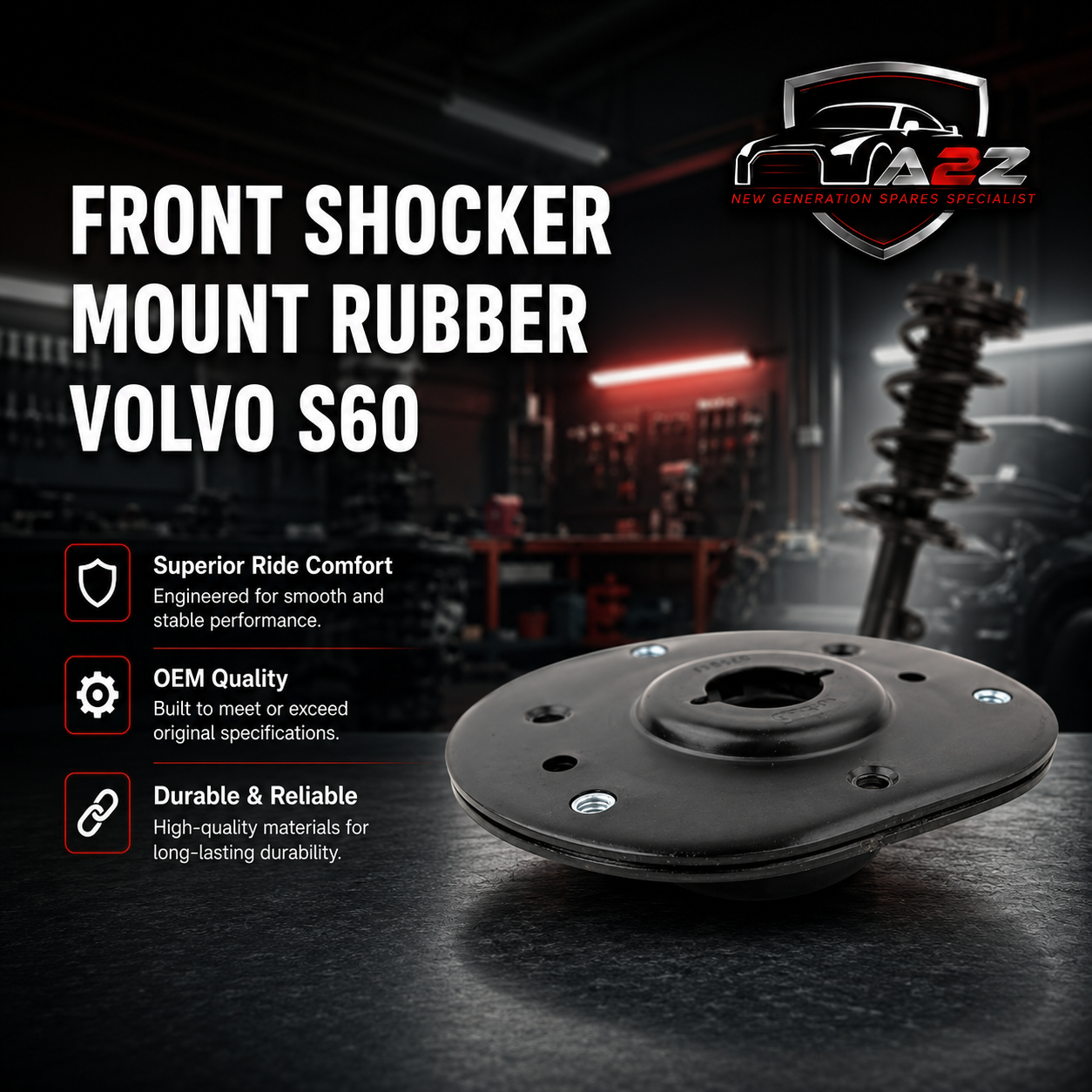Front Shocker Mount 31340606 & 30736503 & 31340241 & 31340242 & 31340605 Compatible With VOLVO S60