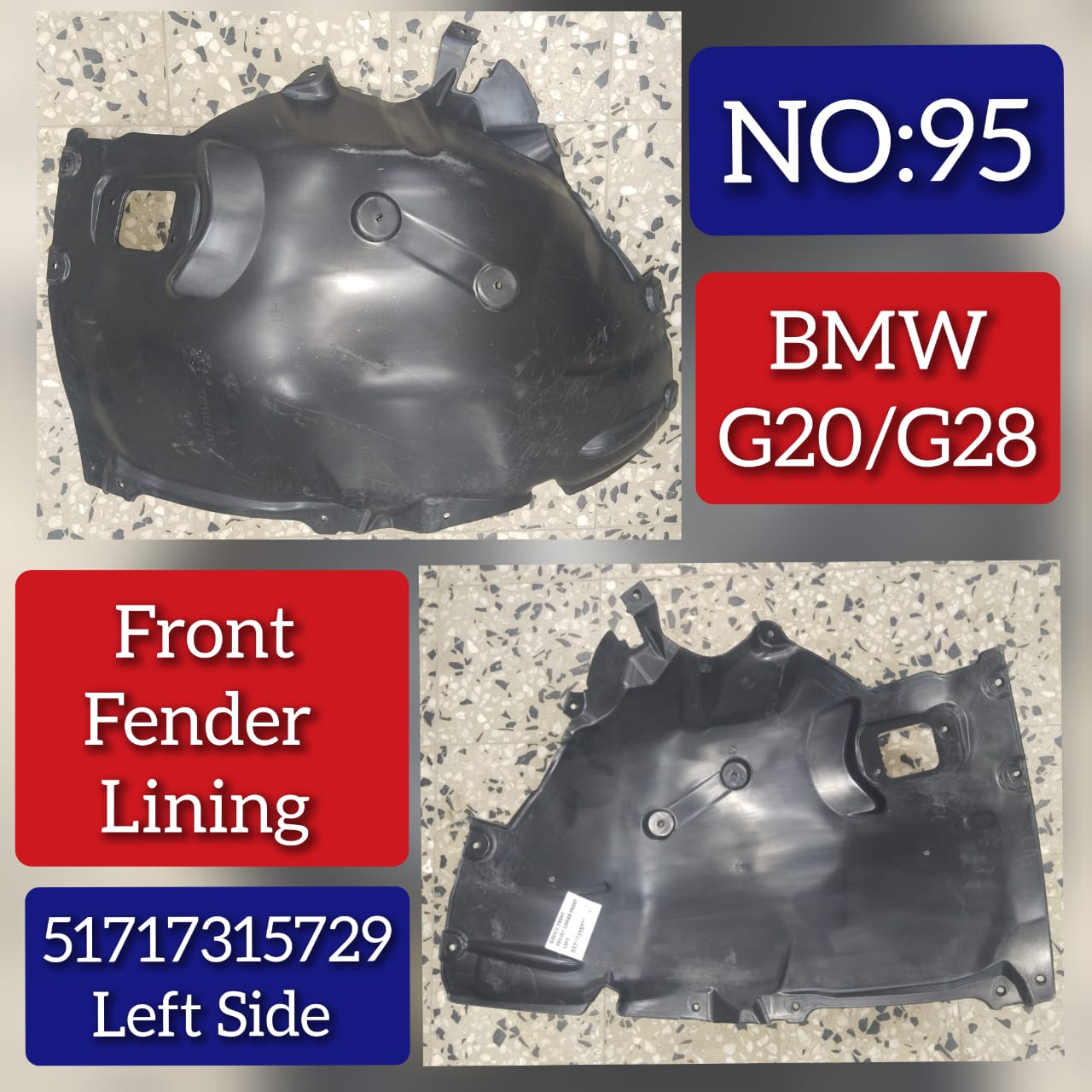 Front Left  Fender Liner 51717315729 Compatible With BMW 3  Series  G20, G80, G28 Tag-FE-95