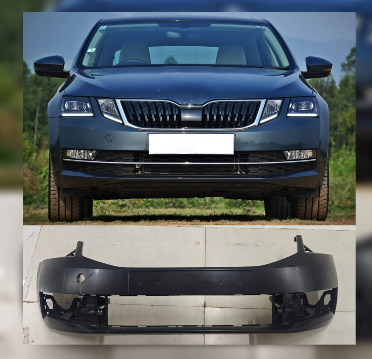 Complete Front Bumper 5E0807221P Compatible With Skoda Octavia (2017-2020) Tag No.1193